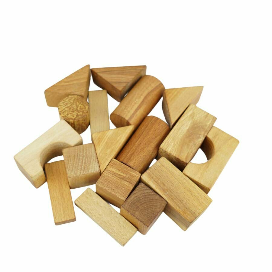 Mini Reloved Bloklar - Ahşap Bloklar - Doğal Oyuncak - Montessori - Waldorf - Reggio Emillia - Reloved