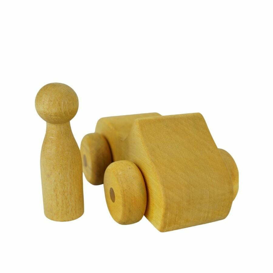 Ahşap araba - Doğal Oyuncak - Ahşap Oyuncak - Waldorf - Montessori - Bebek Oyuncağı - Reloved